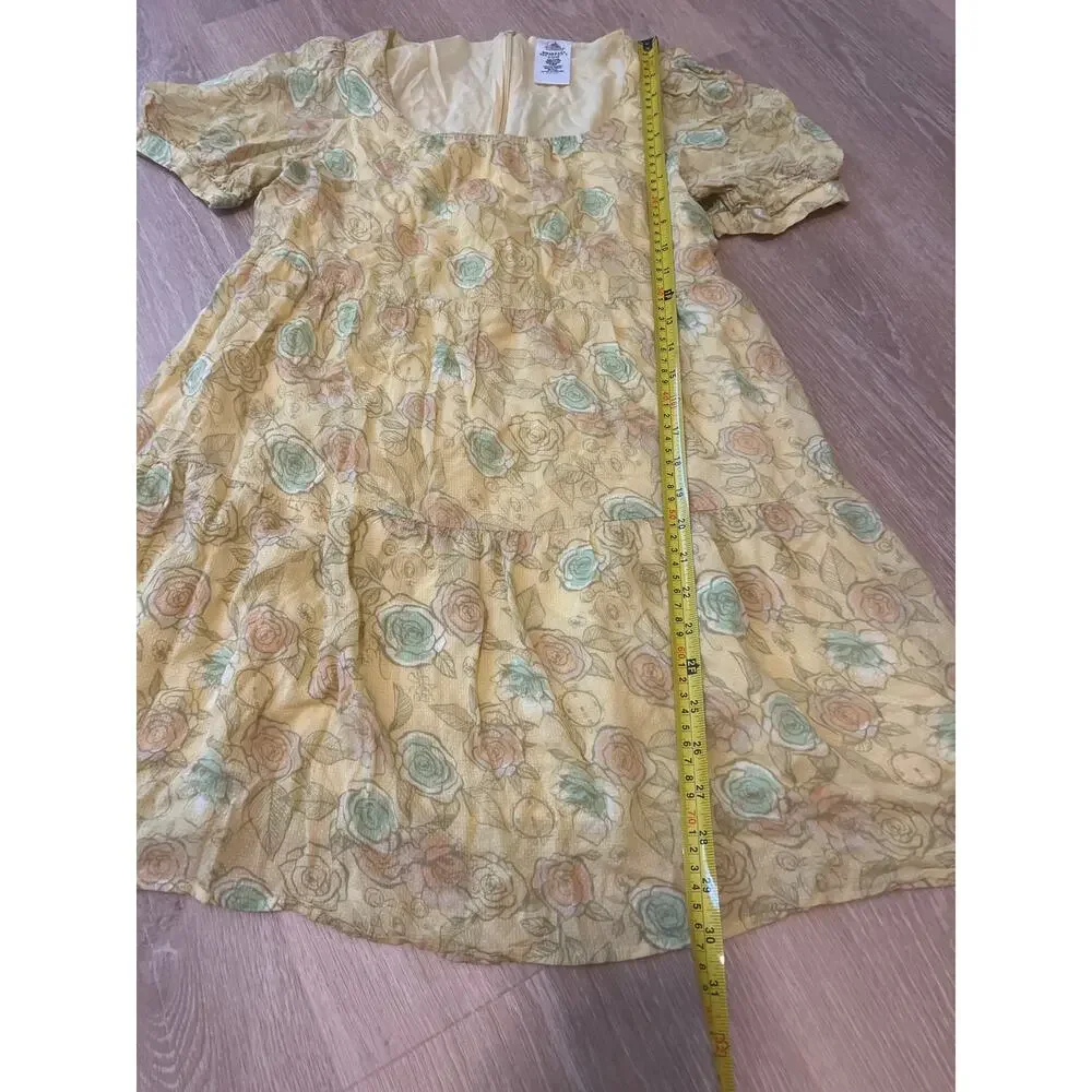 2022 Disney Parks Cinderella Floral Roses Mini Dress For Girls Size Medium